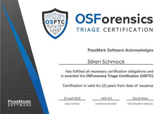 OSForensics V11 Triage Certification